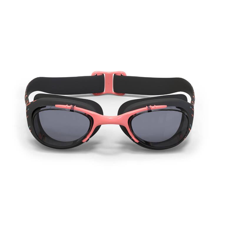Swimming goggles XBASE - Clear lenses - One size - Black Pink Green