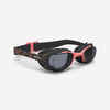 Plavecké okuliare 100 XBASE veľkosť L číre sklá čierno-oranžové