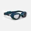 Pieaugušo peldēšanas brilles ar caurspīdīgām lēcām “Xbase 100”, tumši zilas, sarkanas