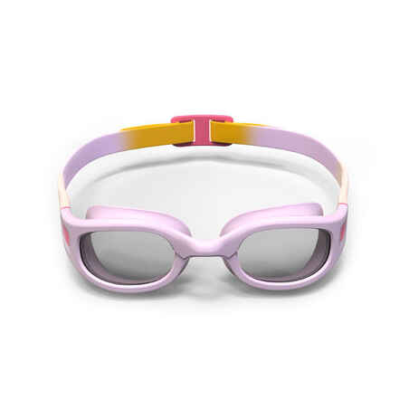 نظارات سباحة بعدسات شفافة أو مدخنة للأطفال - بنفسجي/ وردي فاتح
