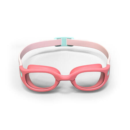 Lunettes De Natation SOFT - Verres Clairs - Petite Taille - Rose Turquoise