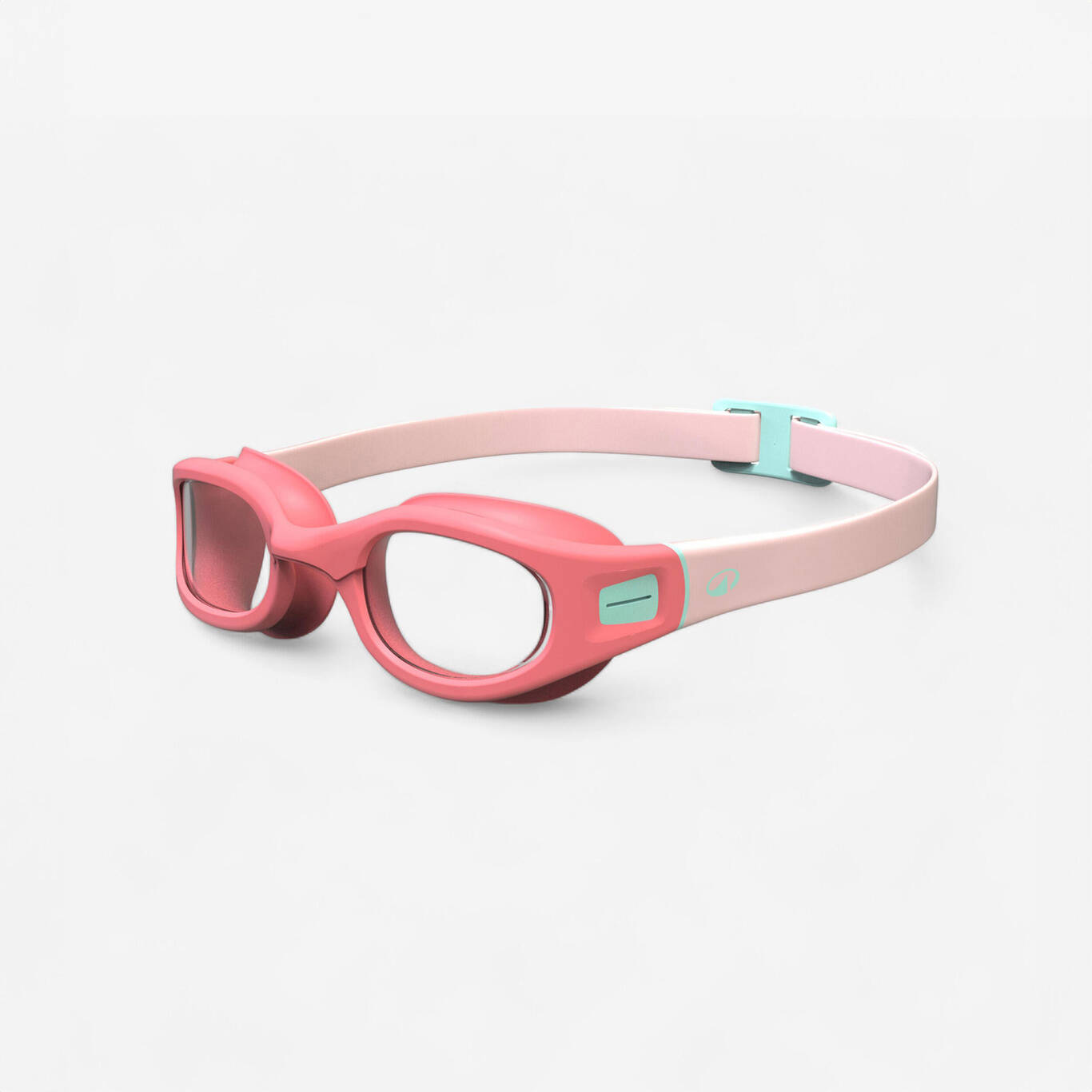 Swimming goggles SOFT - Clear lenses - Size small - Pink turquoise