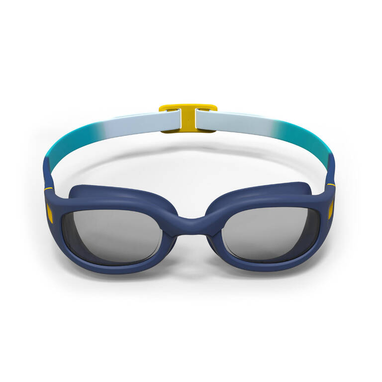 Swimming Goggles 100 Soft - Size S - Clear Lenses - Blue / Grey / Yellow