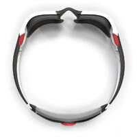 Crno-belo-crvene naočare za plivanje s efektom ogledala TURN (jedna veličina)