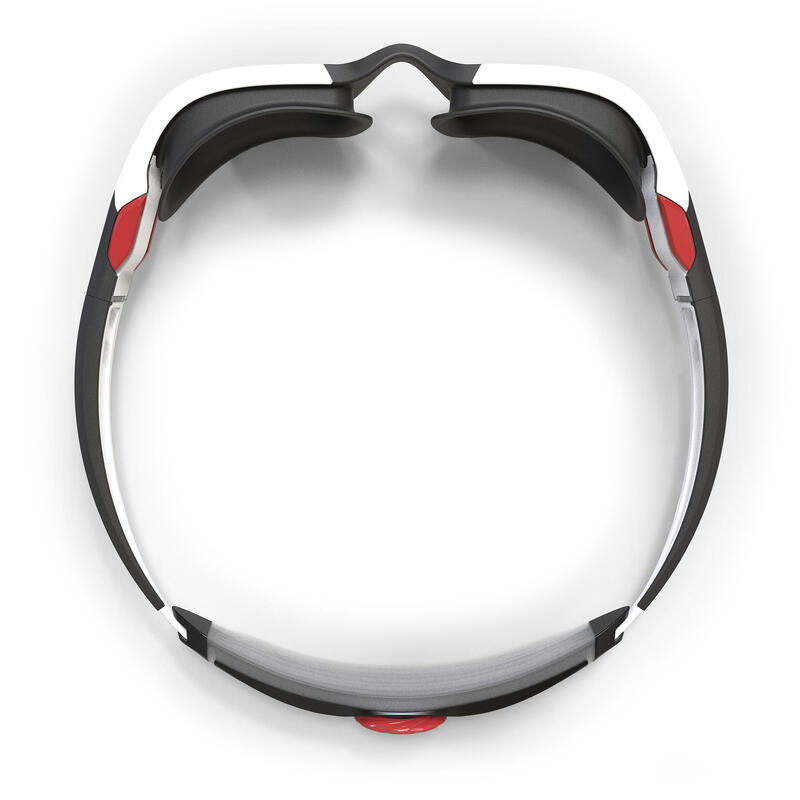 Lunettes De Natation TURN - Verres Miroirs - Taille Unique - Noir Blanc Rouge