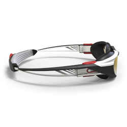 Swimming Goggles - TURN Size L - Mirrored Lenses - Black / White / Red
