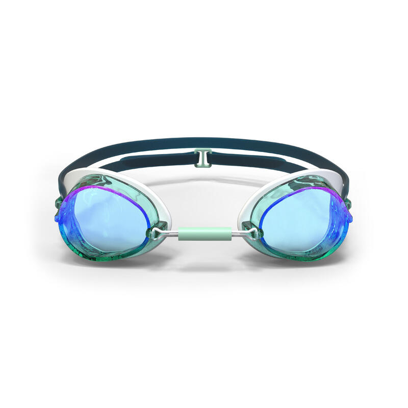 Zwembrilset universele maat turquoise getinte glazen