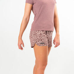 Hardloopshort met print voor dames Dry bruin