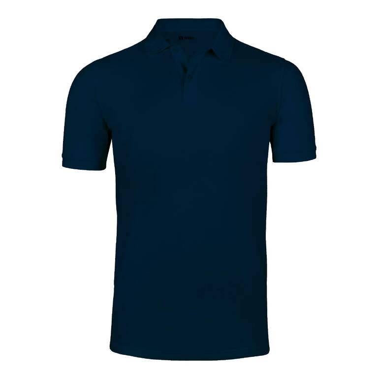 Men's golf cotton short-sleeved polo shirt - MW500 Navy blue