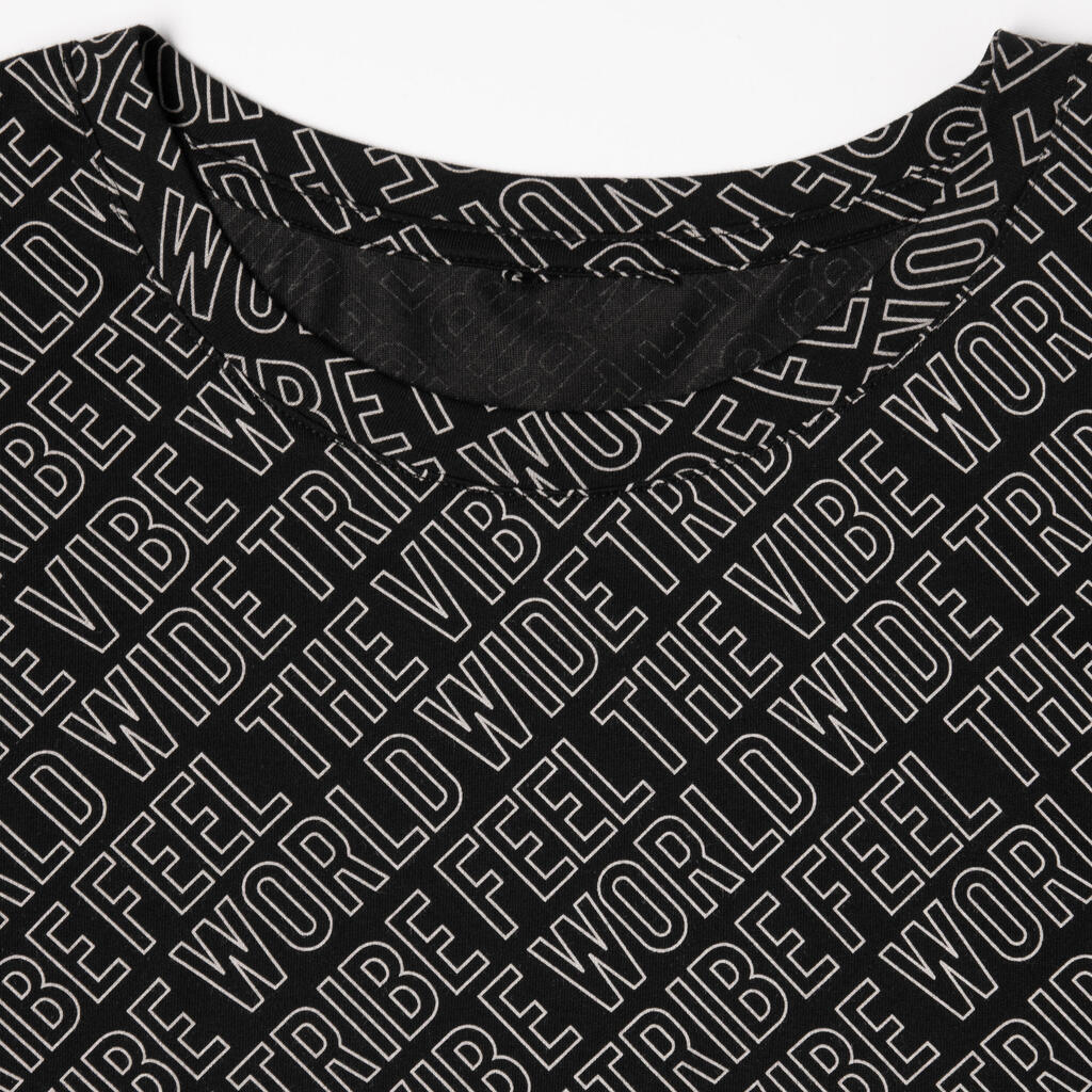 Women's Urban Dance Crop Top - Black Print