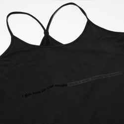 Γυναικείο φαρδύ αμάνικο μπλουζάκι με λεπτές τιράντες για σύγχρονο χορό - Μαύρο