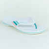 Women’s pool flip-flops Tonga 500 white blue line