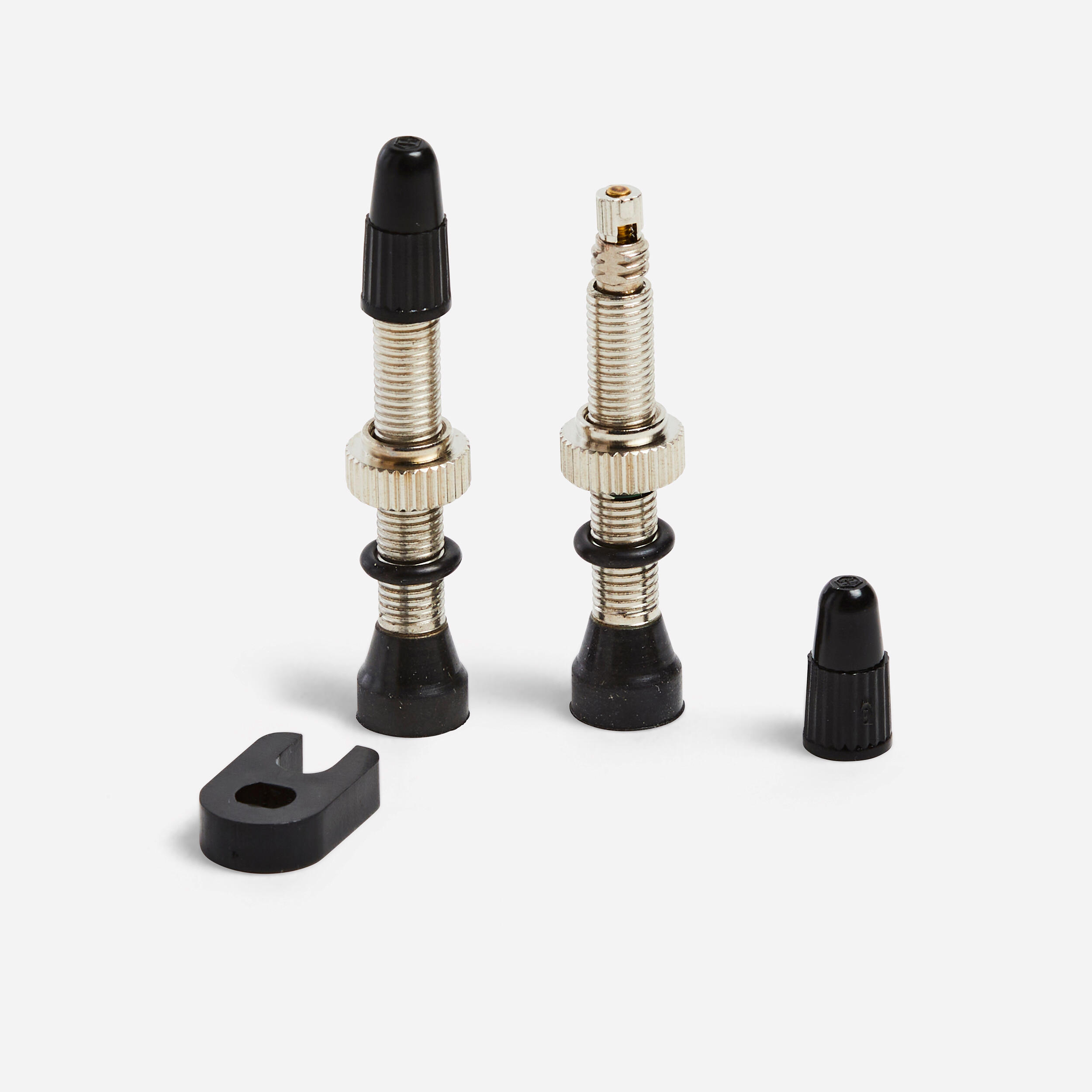 Set of two conical tubeless valves with O-Ring