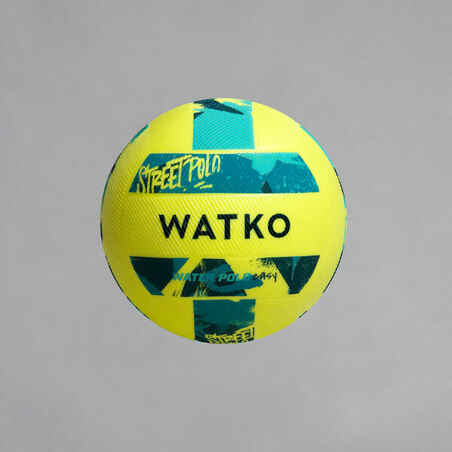 Pelota de piscina para aprender a jugar waterpolo Watko Grip 100 amarillo