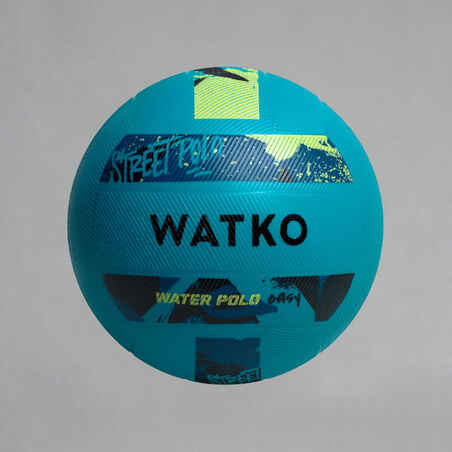 Balón de waterpolo para aprender a jugar Watko Grip 100 azul