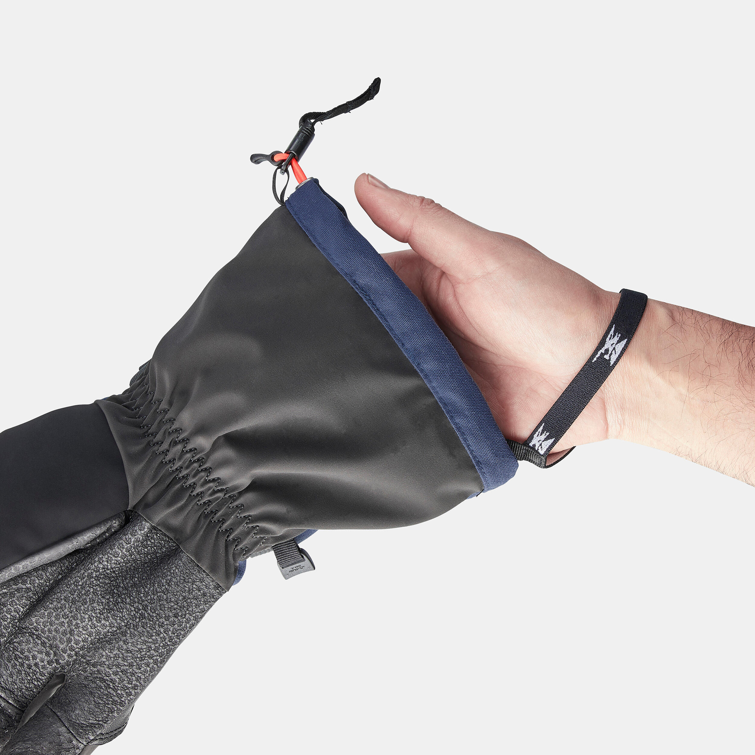 2-in-1 waterproof mountaineering gloves, black 6/9
