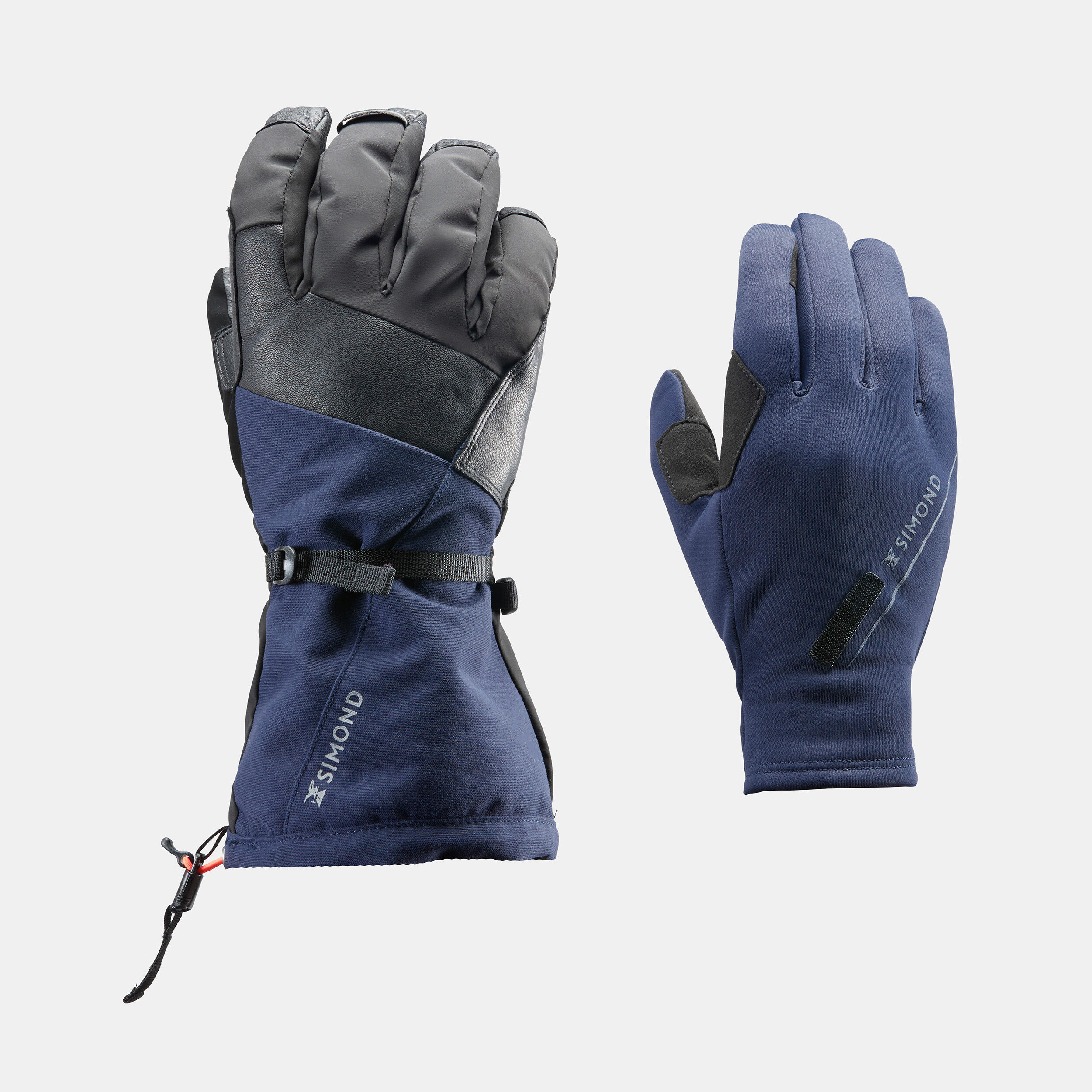 2-in-1 waterproof mountaineering gloves, black 4/9