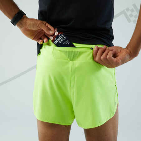 KIPRUN MEN'S RUNNING SHORTS - YELLOW