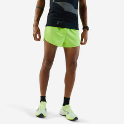 SHORT RUNNING HOMME KIPRUN SPLIT JAUNE