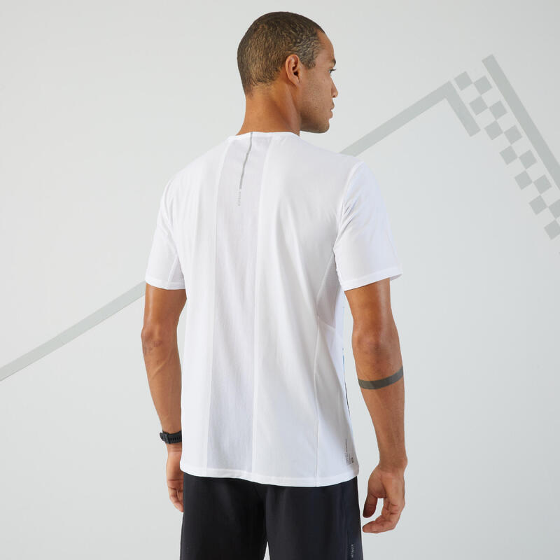 T-shirt de Running respirant Homme - KIPRUN 900 Light Bleu et blanc