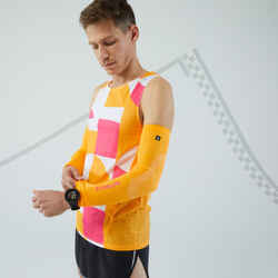 Unisex Running Arm Warmers - Orange/Pink