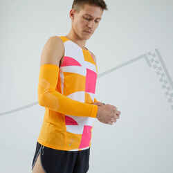 Unisex Running Arm Warmers - Orange/Pink