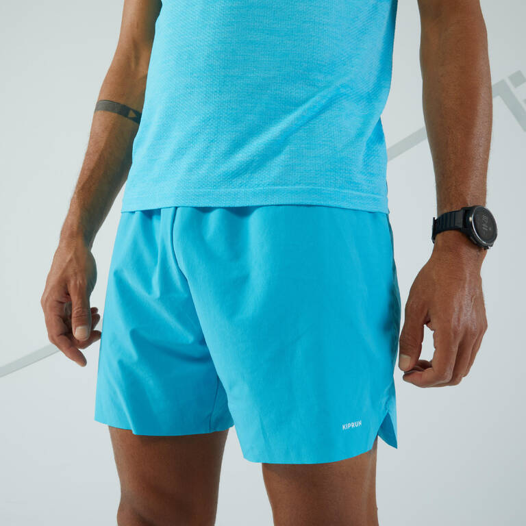 LIGHT MEN's RUNNING SHORTS LIGHT BLUE TURQUOISE