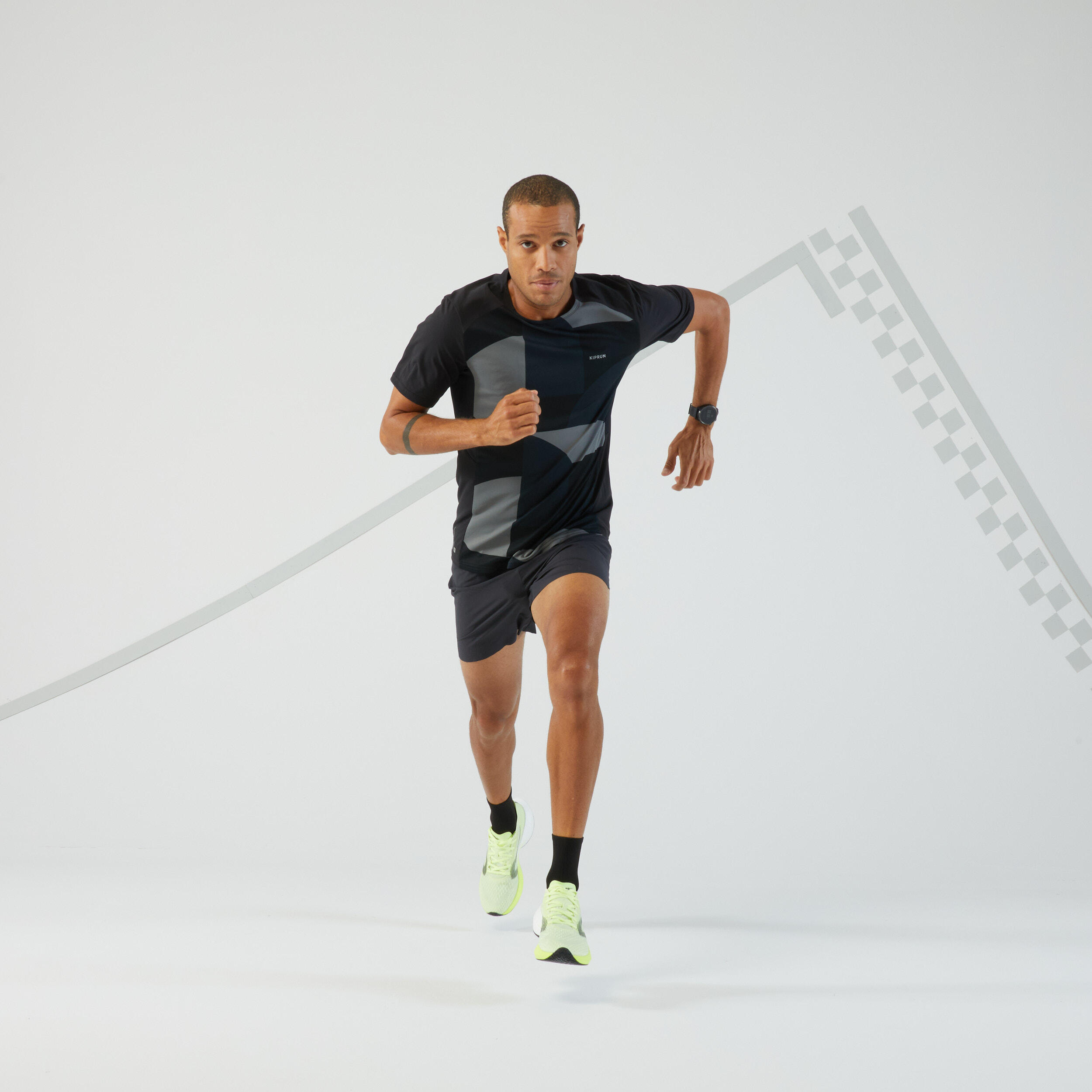 Men s Breathable Light Running T Shirt Black