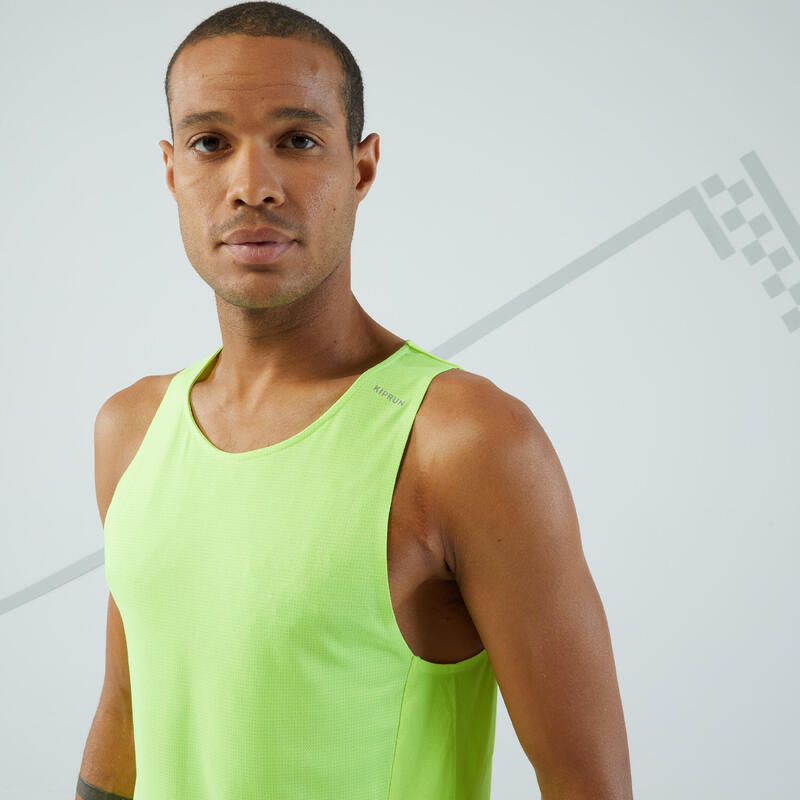 Lauf-Tanktop Herren atmungsaktiv - gelb