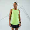 Vīriešu skriešanas elpojošs bezpiedurkņu krekls “Kiprun”, dzeltens