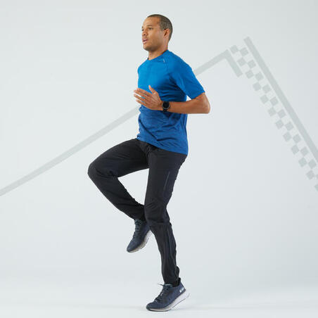 Штани чоловічі Run 500 Light для бігу чорні