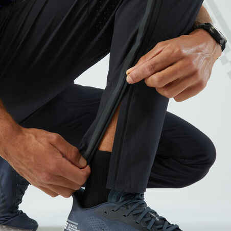Vyriškos orui laidžios bėgimo kelnės „Kiprun“, juodos