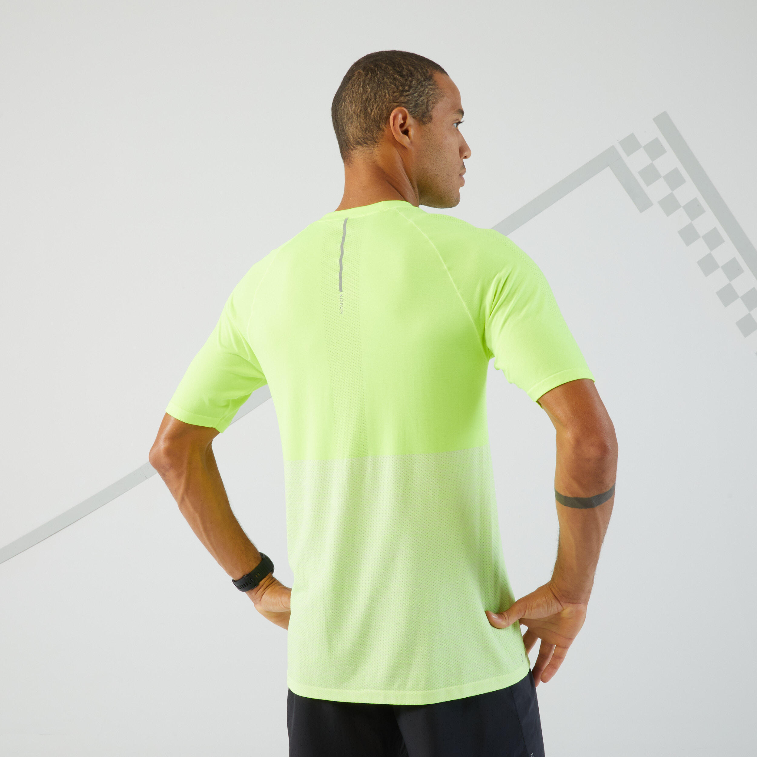 Dry Men's Breathable Running T-Shirt - Yellow 3/6