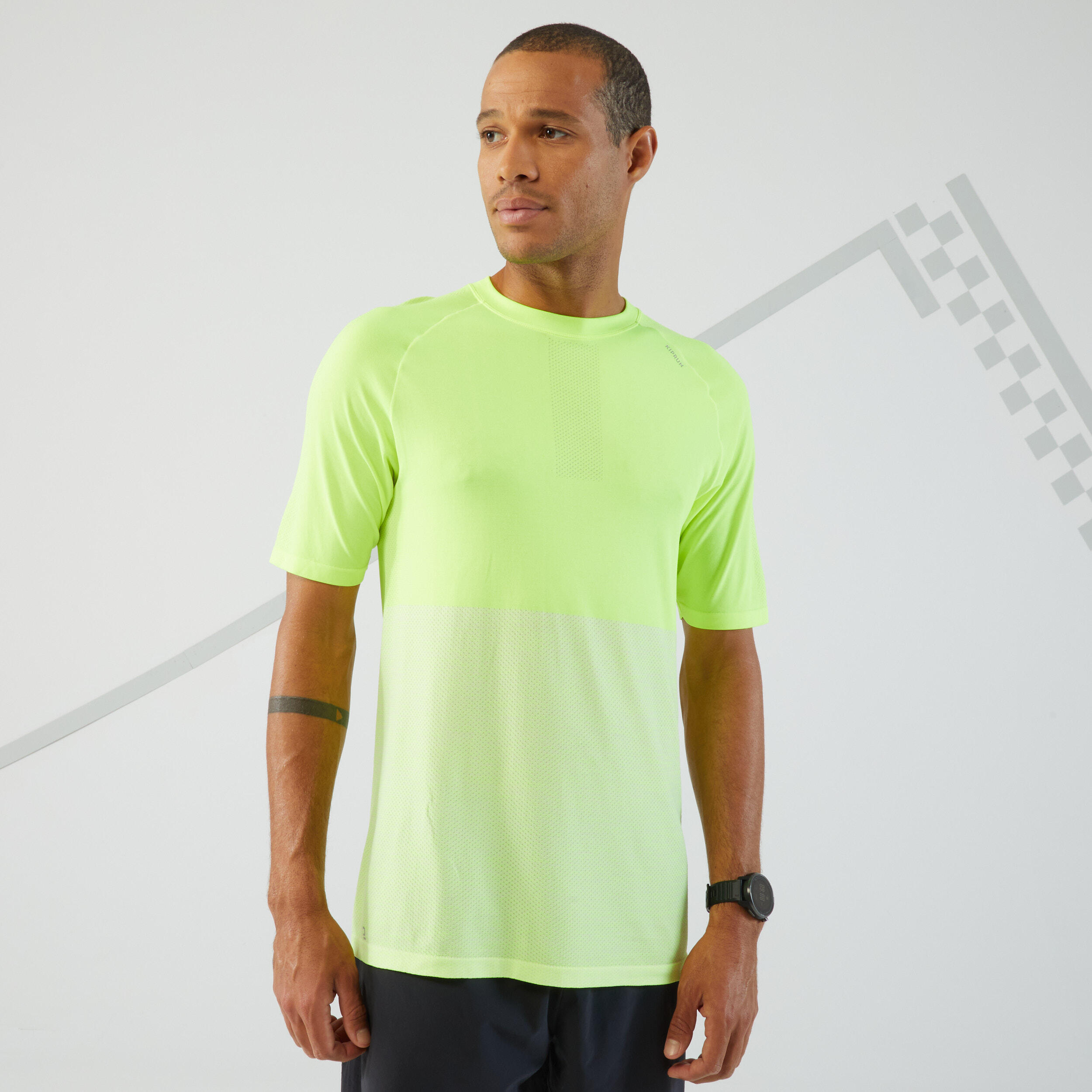 Dry Men's Breathable Running T-Shirt - Yellow 1/6