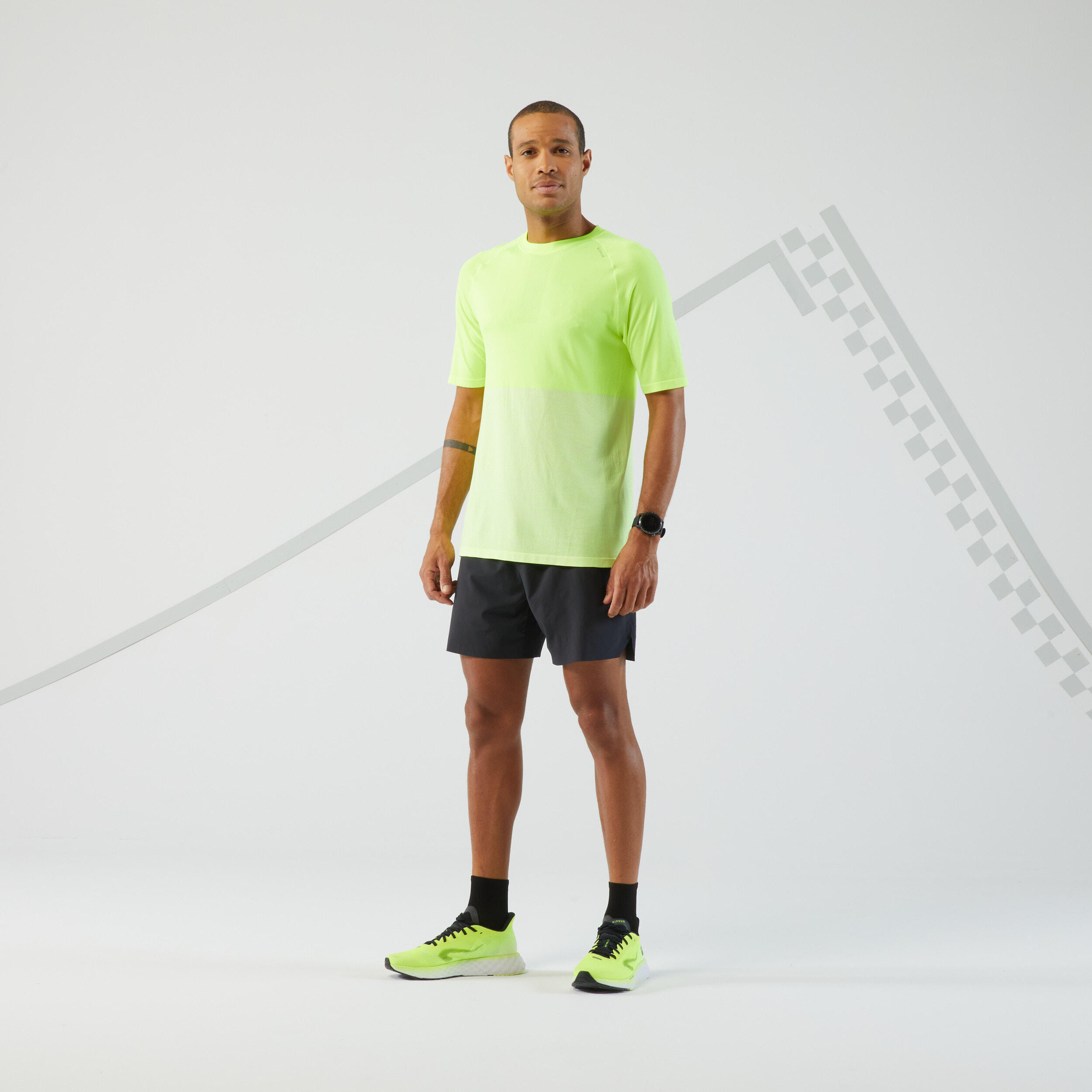 Dry Men's Breathable Running T-Shirt - Yellow 6/6