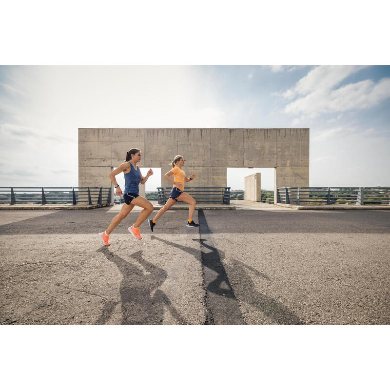 T-shirt running & trail sans couture Femme - KIPRUN Run 500 Confort orange