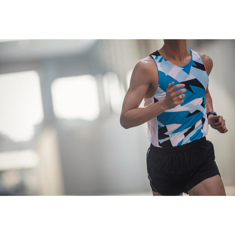 KIPRUN MEN'S BREATHABLE RUNNING TANK TOP - BLUE