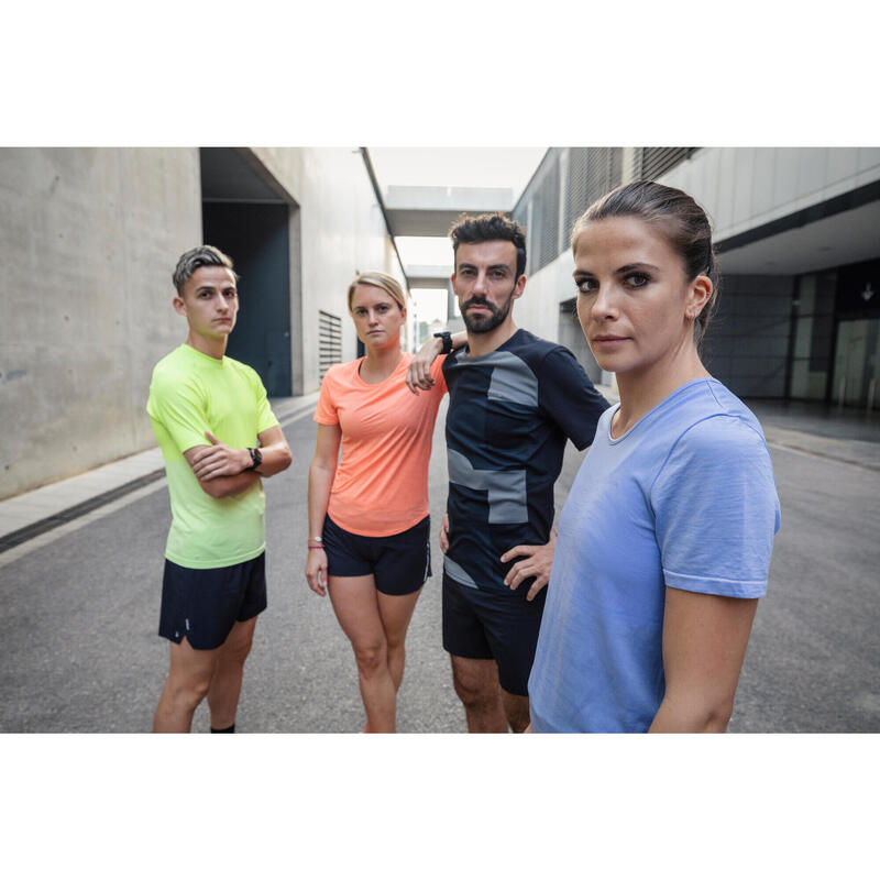 Laufshirt kurzarm atmungsaktiv Kiprun Care Herren gelb