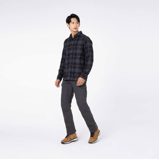 Hi Vis Black Shadow Plaid Unlined Flannel Shirt