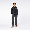 Checked Light Flannel Shirt Black - Travel 500