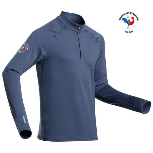 
      Men's Ski Base Layer - BL 500 FFS 1/2 Zip Top - Red
  