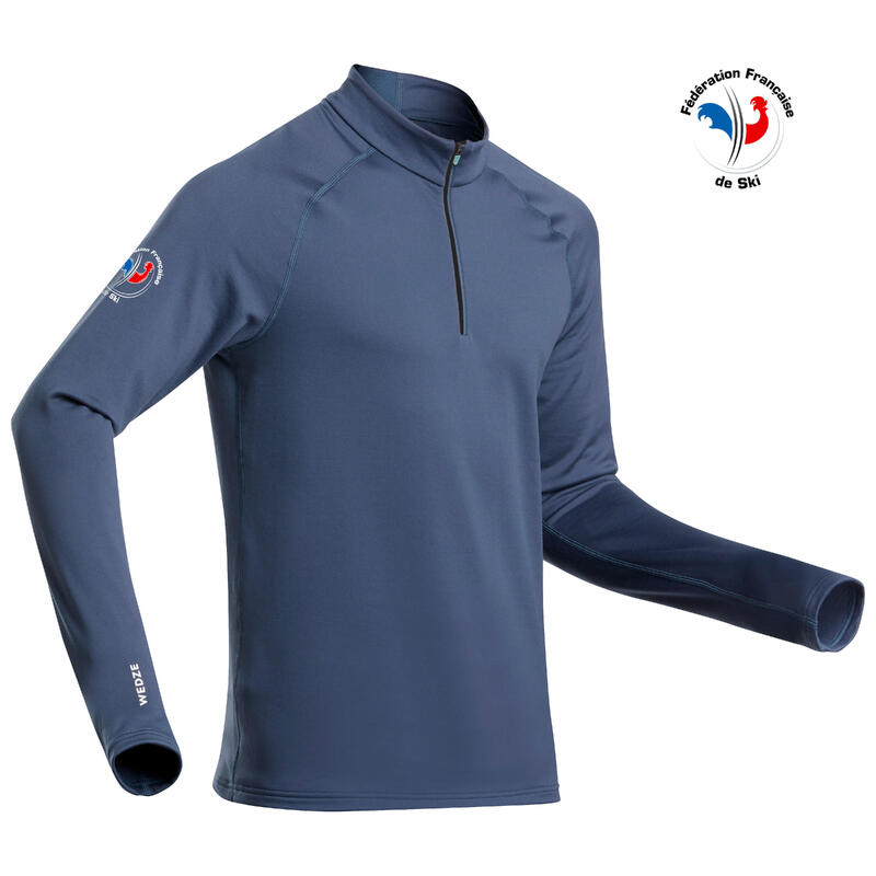 Koszulka termoaktywna narciarska męska Wedze BL 500 FFS 1/2 Zip