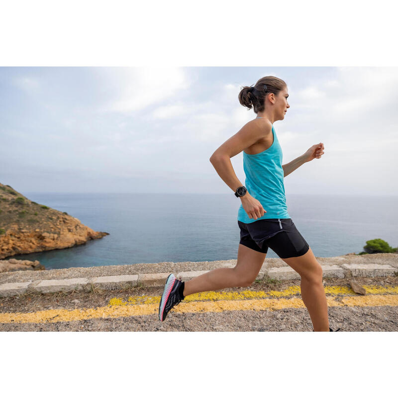 Kadın 2'si 1 Arada Koşu Şortu - Siyah - Kiprun Run 900 Ultra
