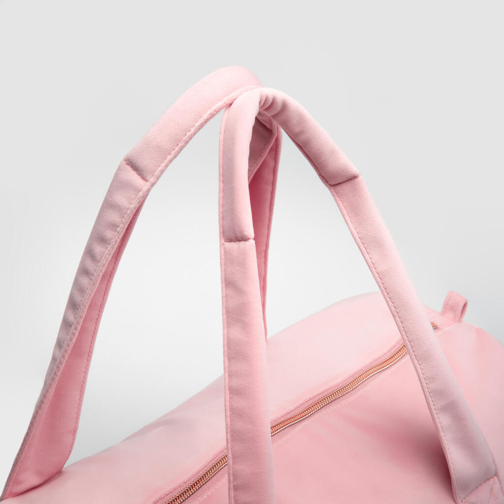 Meiteņu velveta dejošanas soma, rozā