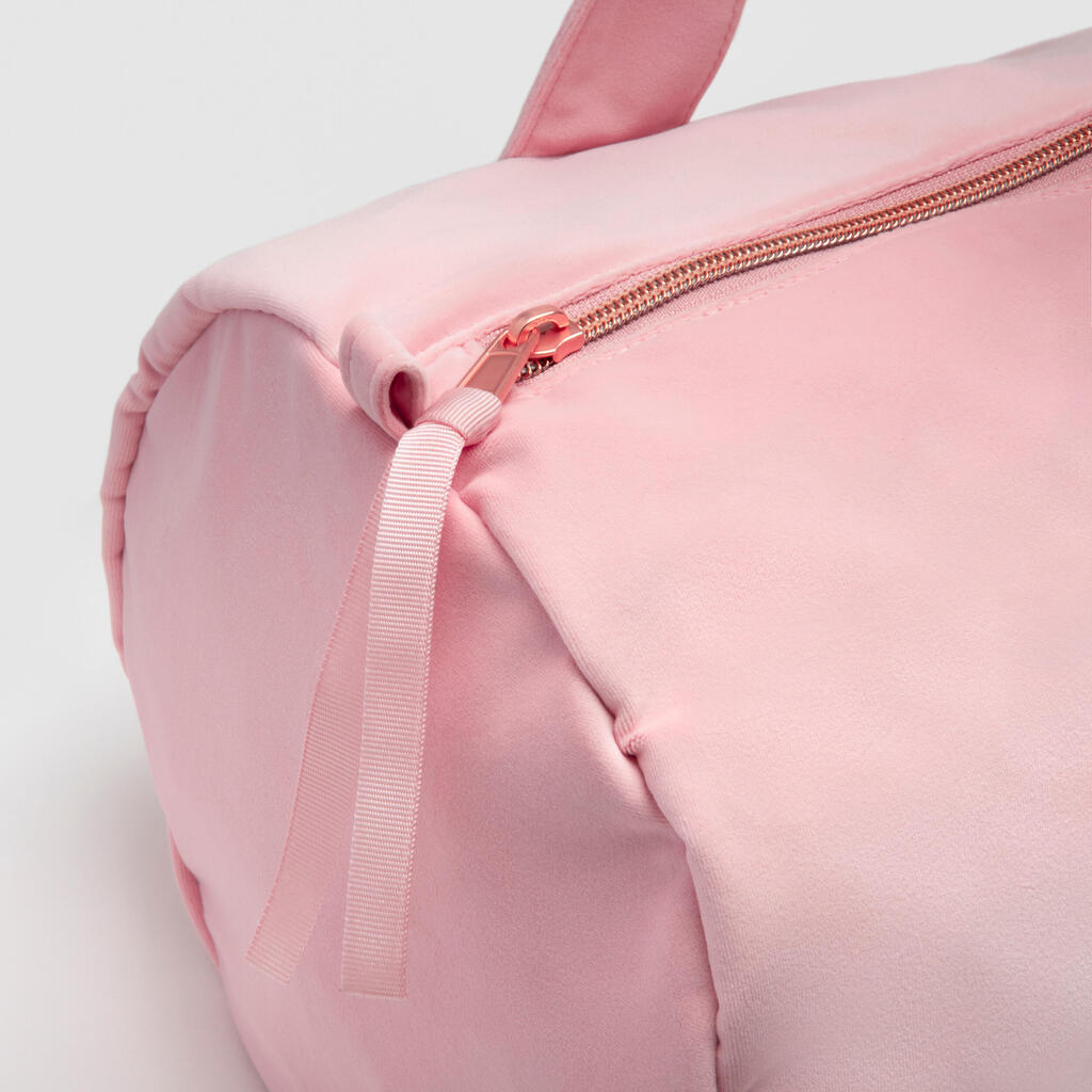 Meiteņu velveta dejošanas soma, rozā