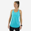 Camiseta SM sujetador top integrado Running mujer KIPRUN Run500 Confort turquesa