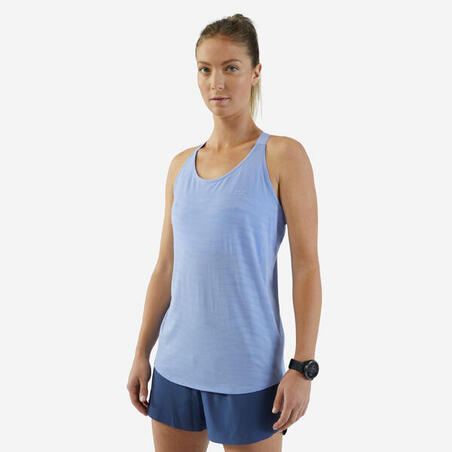 Women's Running Tank Top with Built-in Bra - KIPRUN Run 500