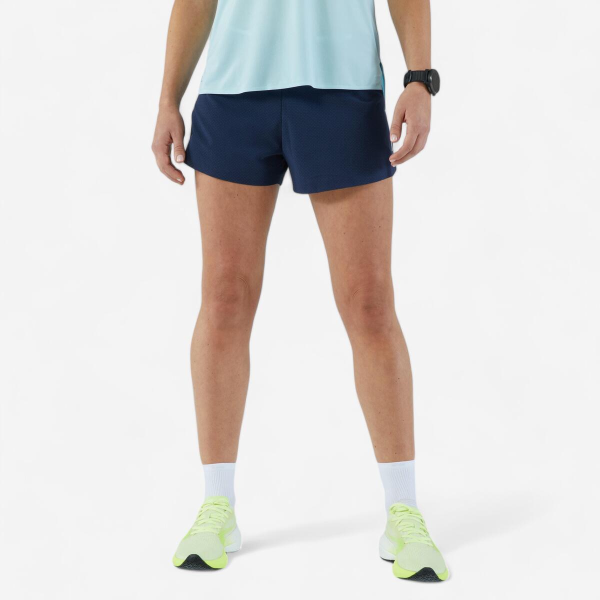 Short running léger Femme - Kiprun LIGHT bleu marine