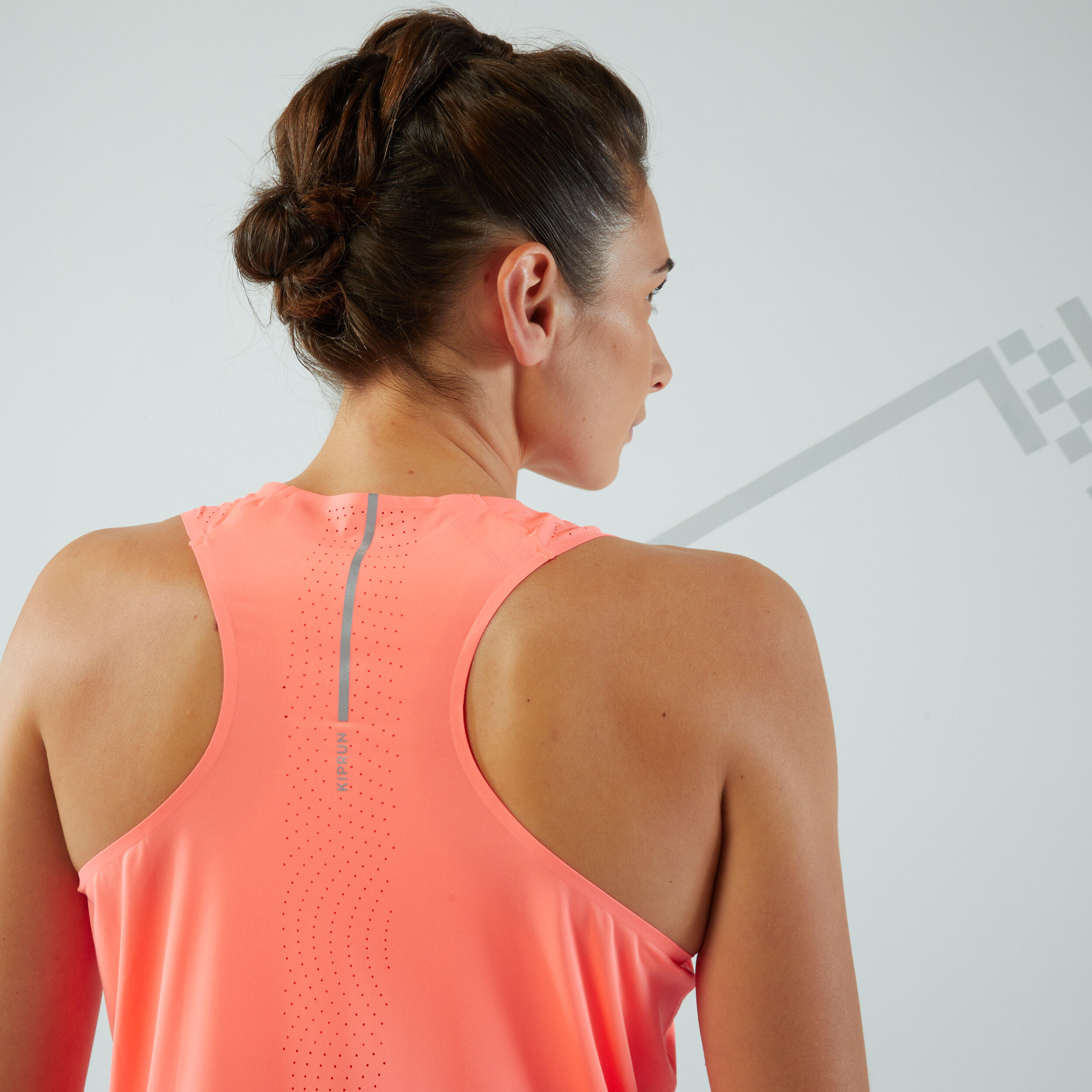 Women's Lightweight Running Tank Top Run 900-coral 5/8
