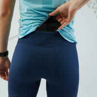CARE women's seamless running cropped bottoms - dark blue